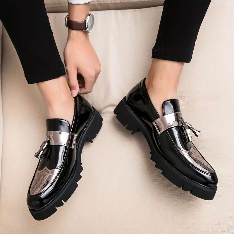 Mens Leather Shoes Color Black Sizeuk 6.5