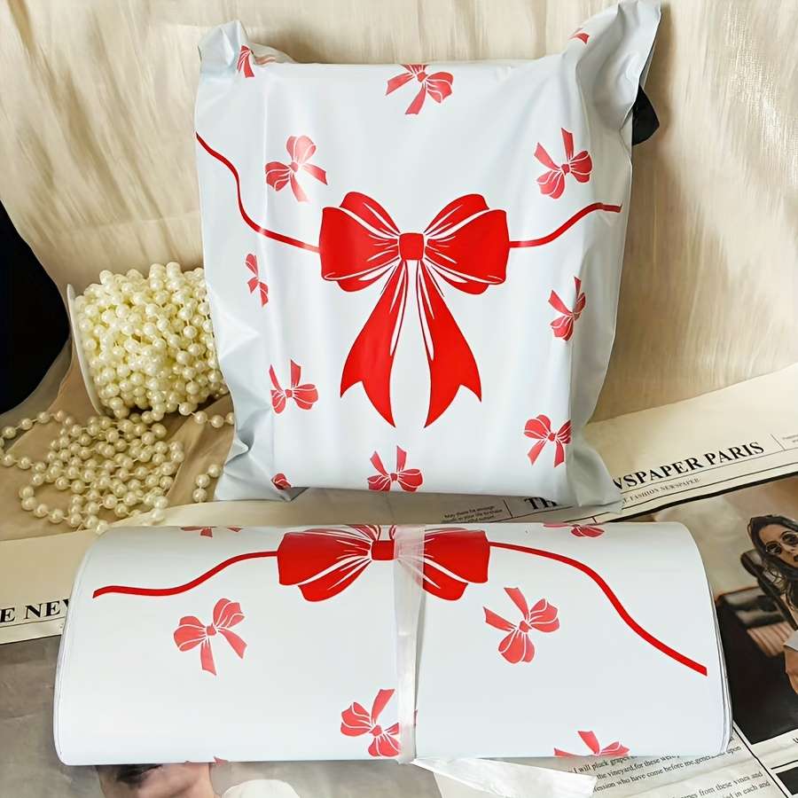 Christmas Gift Boxes Color White Bow Size 38X 52Cm