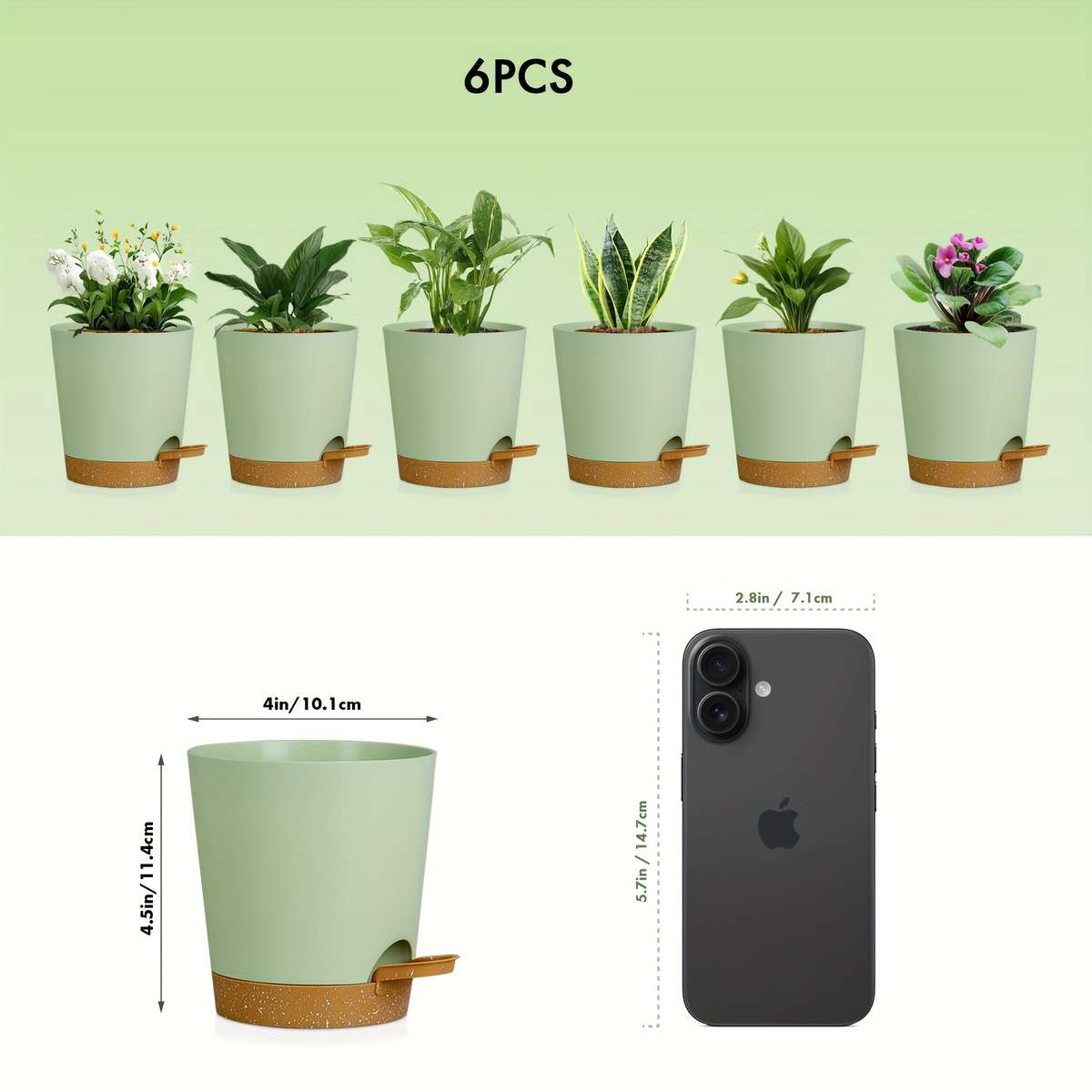 Flowerpot Color Green Brown