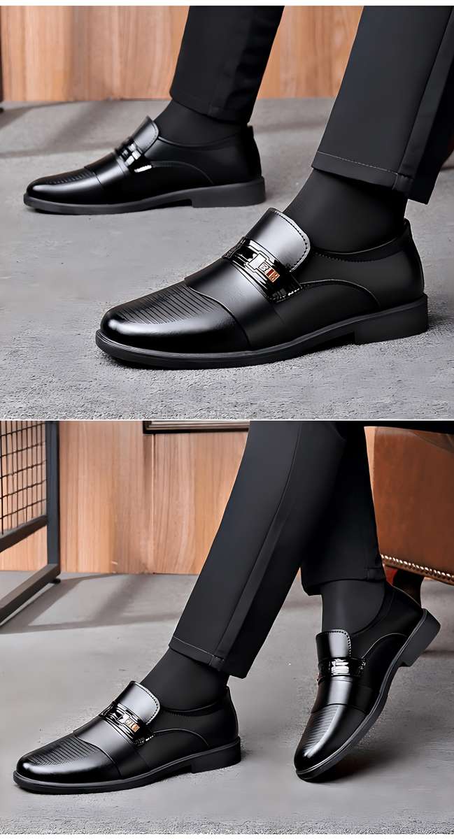 Mens Leather Shoes Color 7711 Black Sizeuk 7