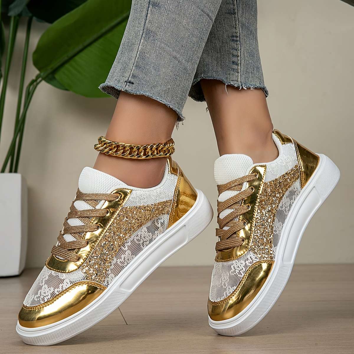 Women S Sneakers Color White Sizeuk 7.5