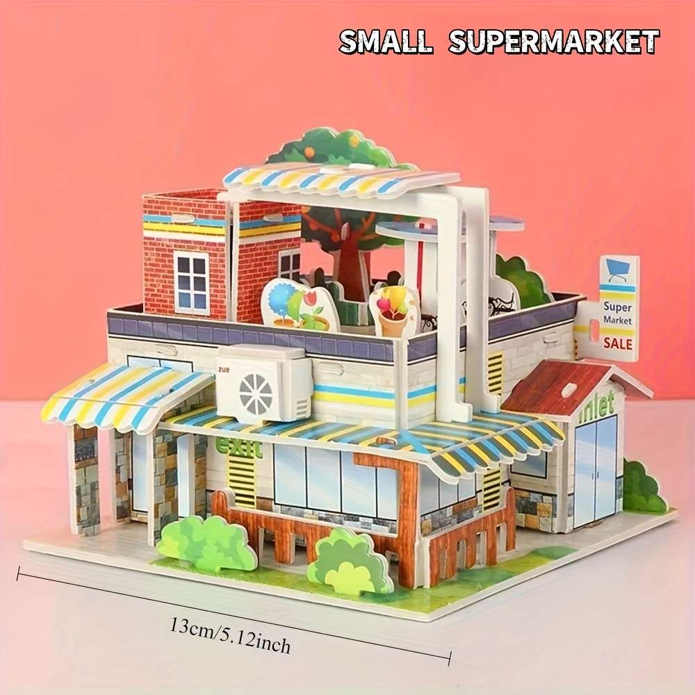 Building Toy Architectural Model Toy Set Style 4Pcs Set  Style B