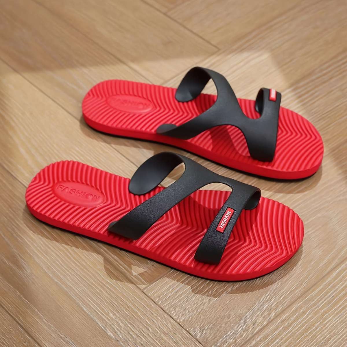 Men Slippers Summer Style Red Size Uk 7