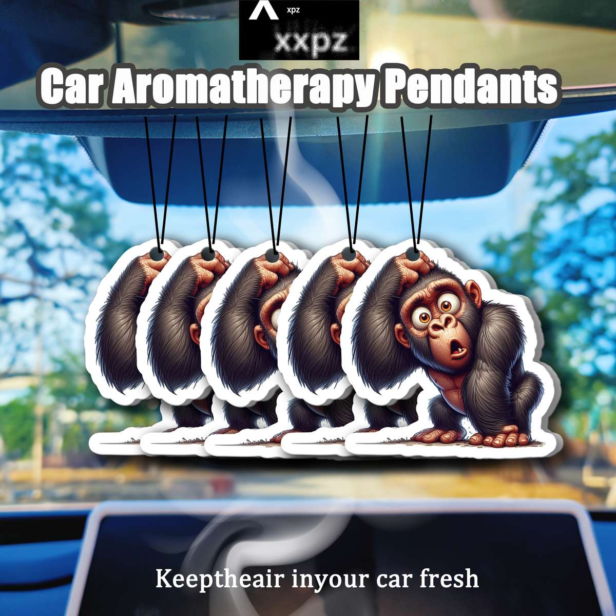 Car Interior Decor Model "Really?" The Ape Said  3Pcs