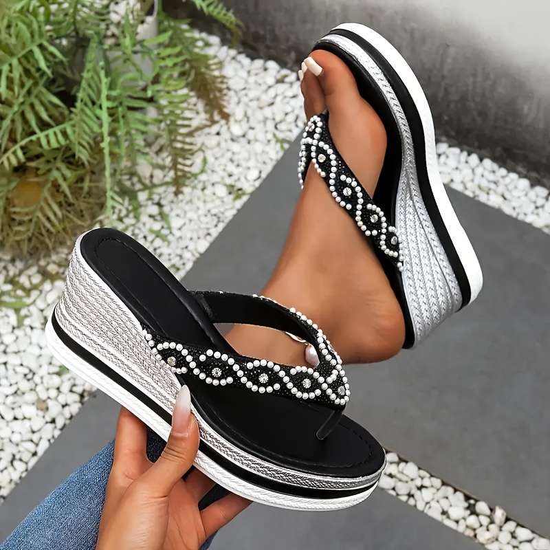 Ladies Summer Flip Flops Black Uk 7