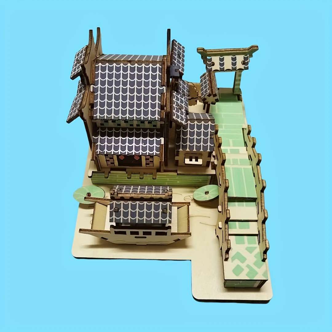 Building Toy Architectural Model Toy Set Style Jiangnan Water Town Puzzle