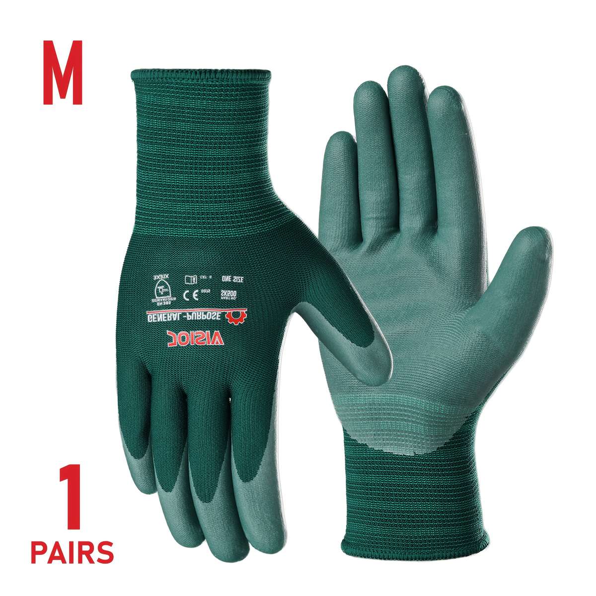 Work Gloves Color Green Quantity1 Pairm