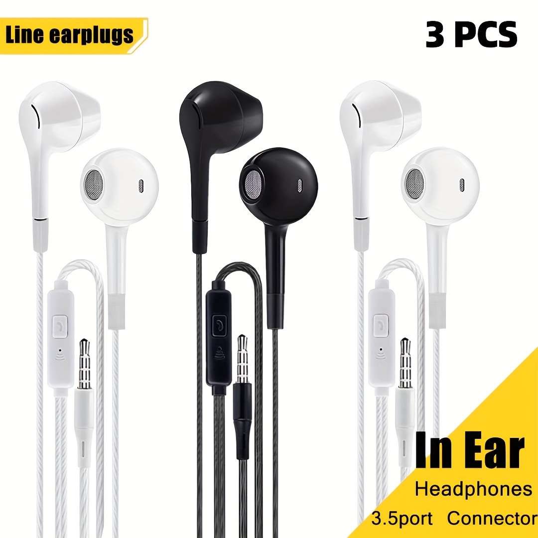 Wired Headphones 2 White Add 1 Black