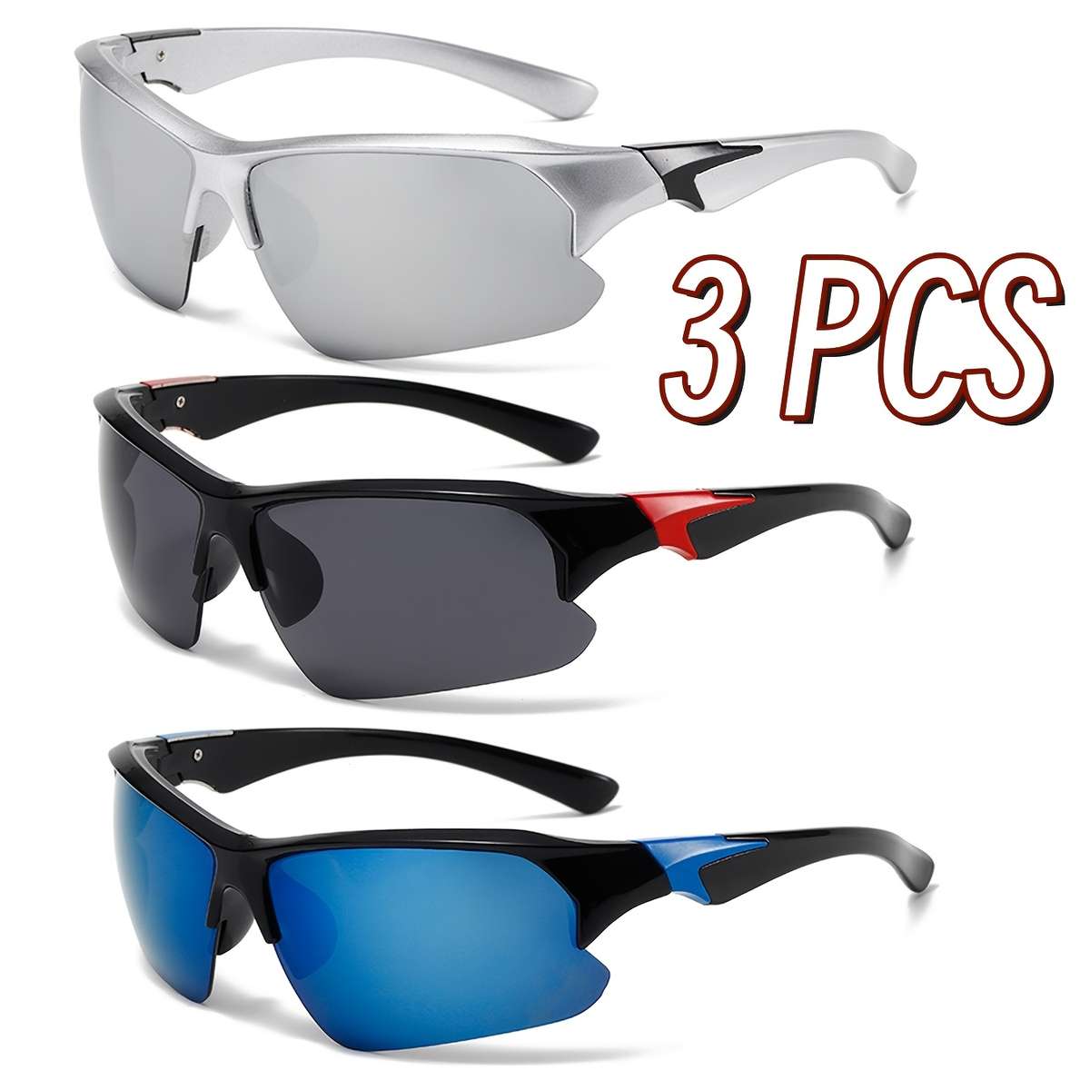 Cycling Glasses Color C4 Silver Black Gray Black Blue