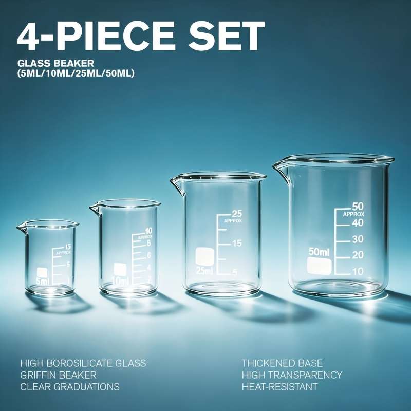 Measuring Cup Items Hightemperature Laboratory Measuring Cup 4Pcs5Ml10Ml25Ml50Ml