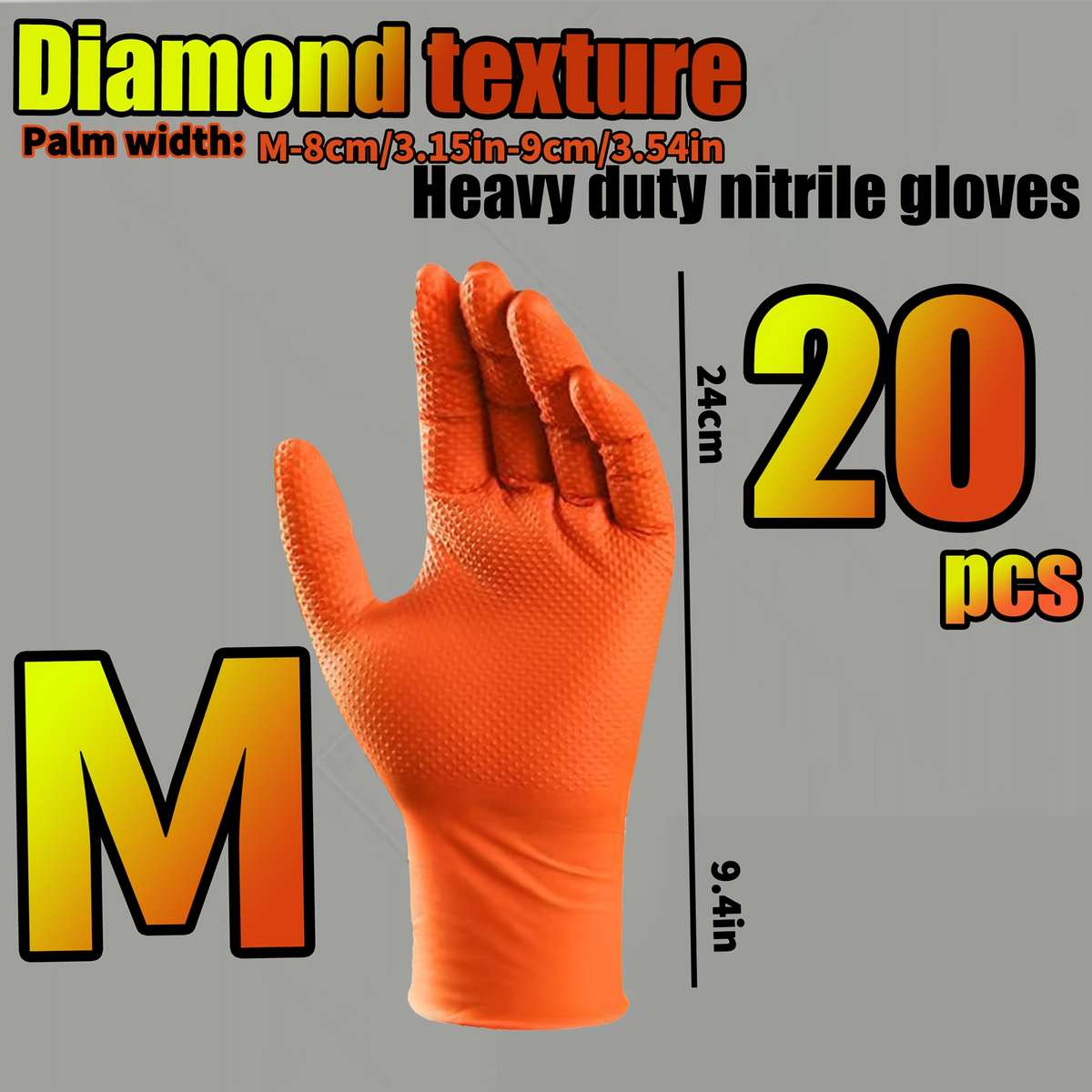 20pcs Size M Household Cleaning Gloves