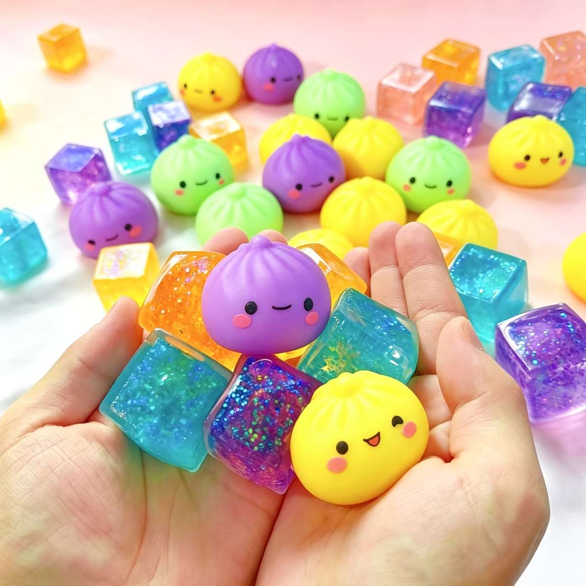 Squeezable Toys Color Random Color Items Glitter Bao Ice Cube