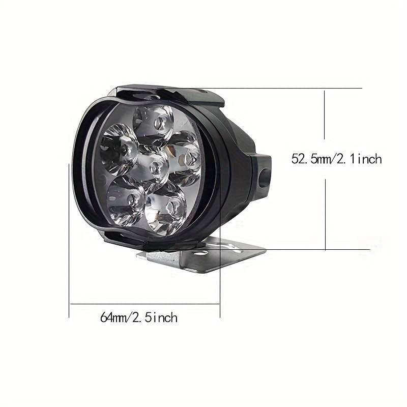 2pcs Bright White Light 6000K 6 LED Beads for Car Daytime Running Lights Scooter Fr