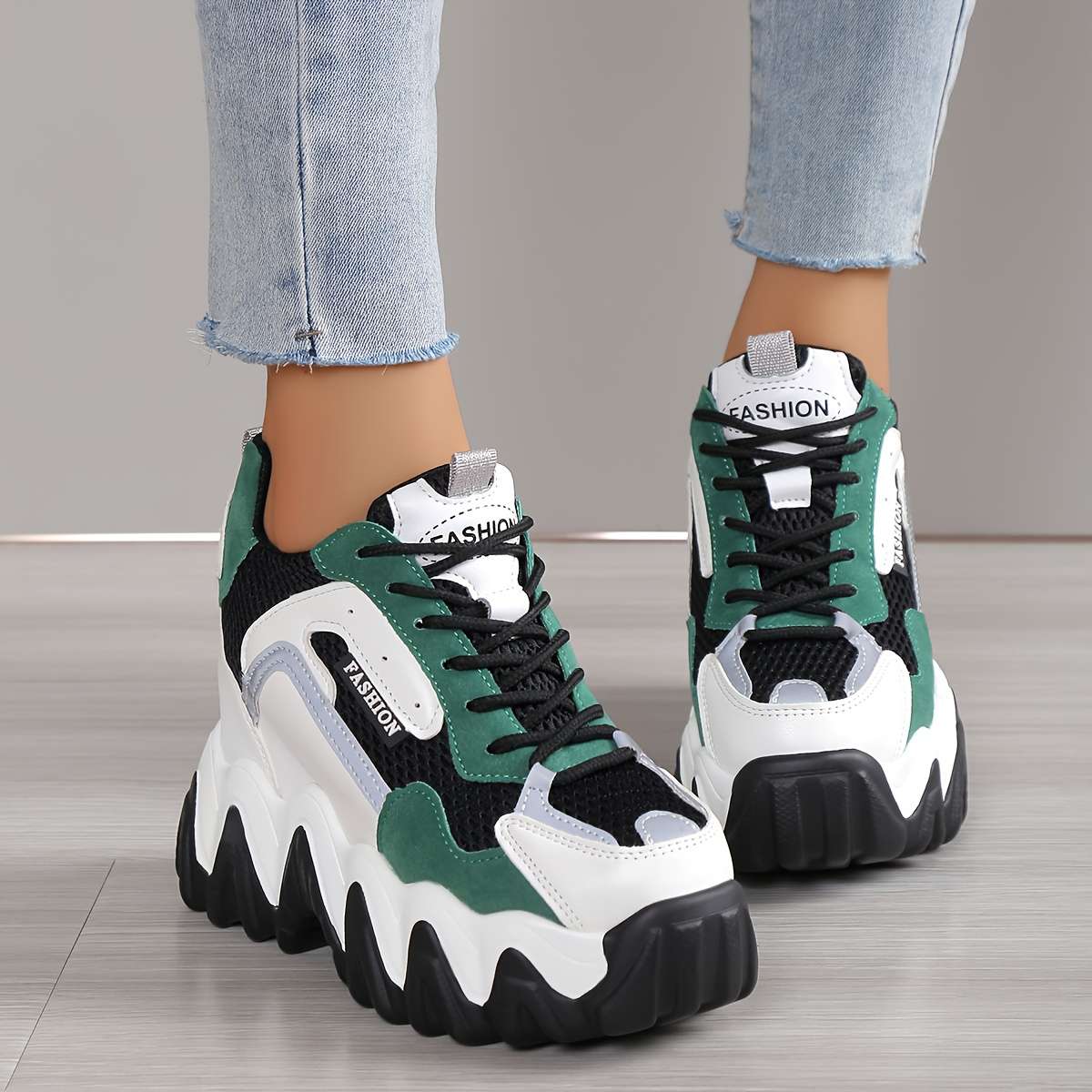 Women S Sneakers Color Green Sizeuk 5