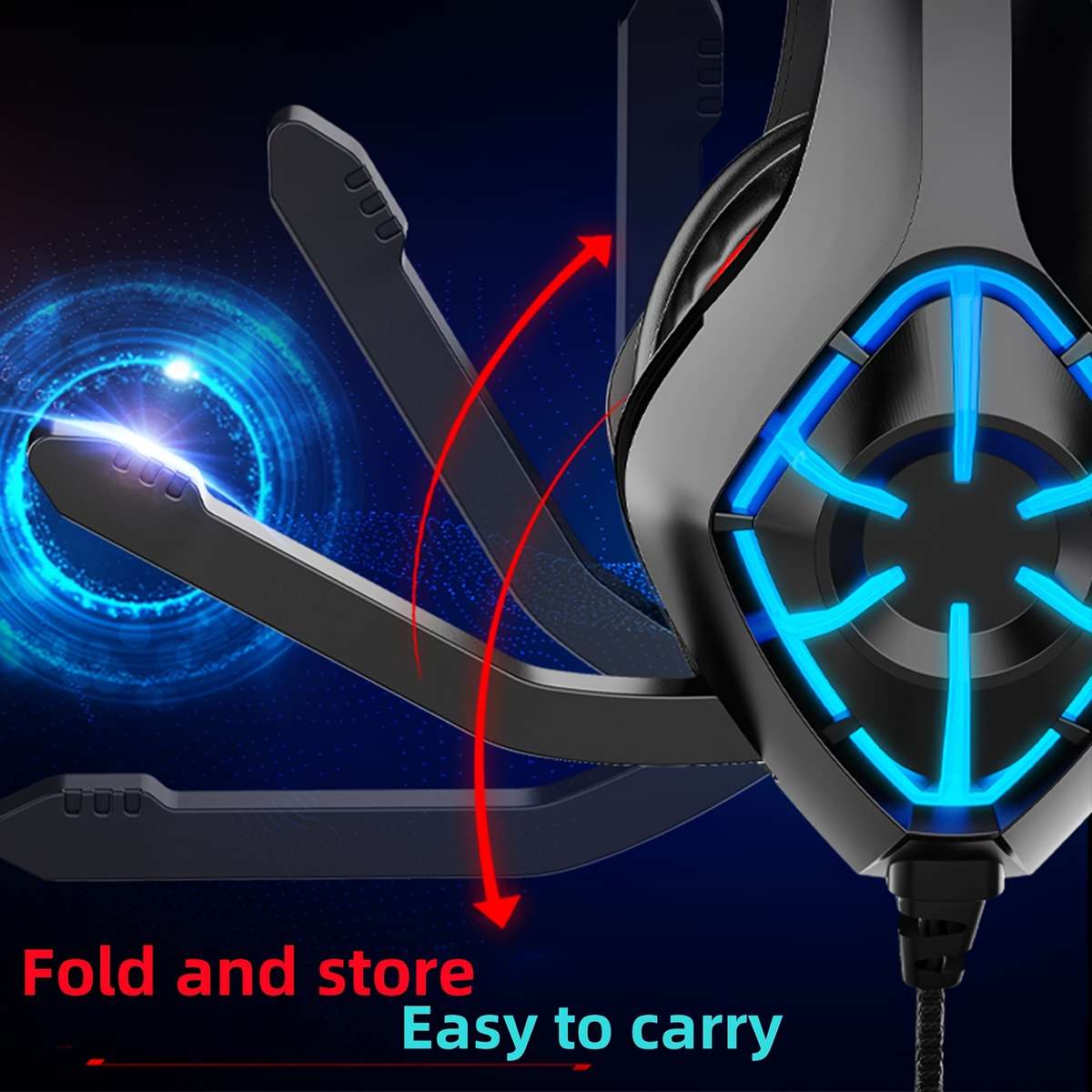 Wired Headphones Blue