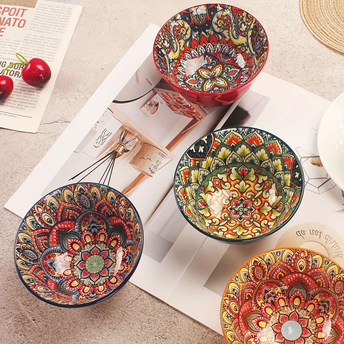 Bowl Color 4Pcs Mixed Color