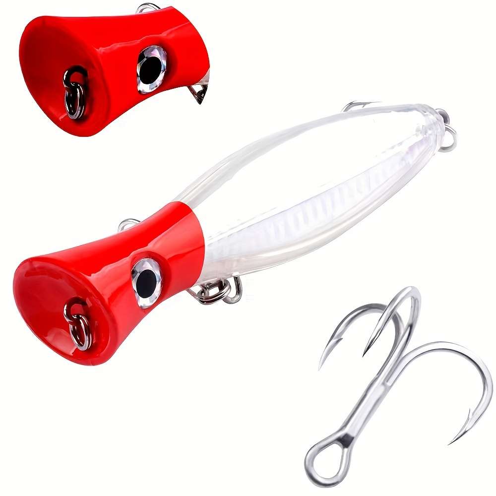 1pc Popper Fishing Lure 12.5cm 40.3g ABS Hard Bait for Fresh Saltwater Angling Crash Wate
