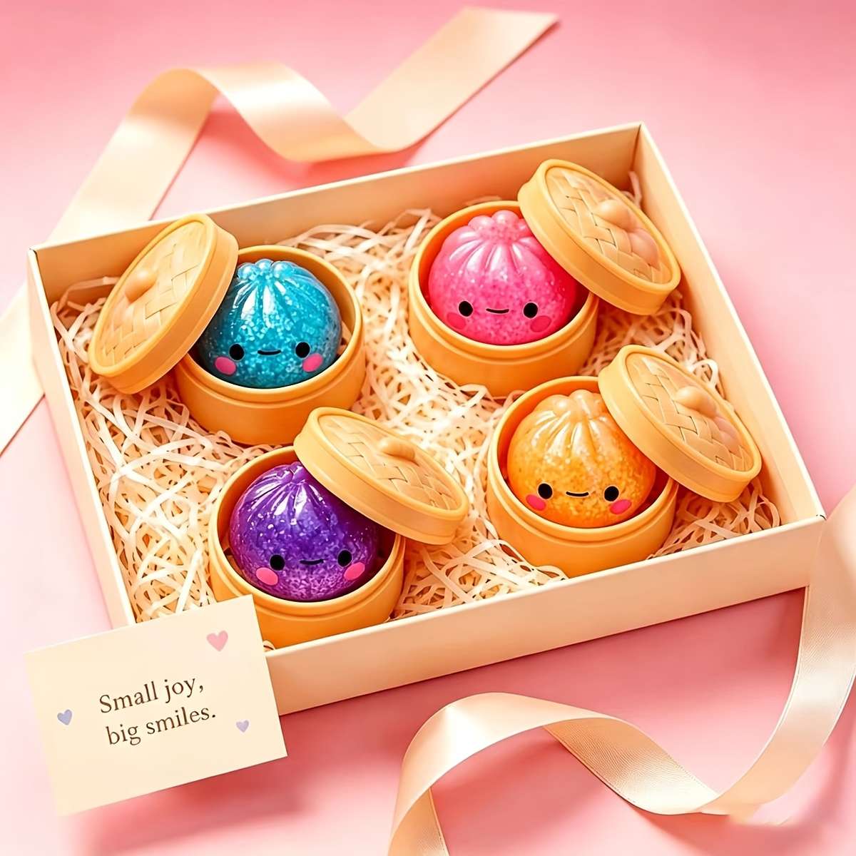 Squeezable Toys Style Summer Limited Edition Mini Steamed Buns Random Colors Quantity 9Pcs