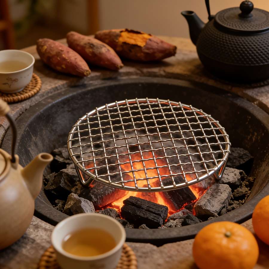 Grill Rack Model Round Bbq Mat Set 19.7Cm35Cm