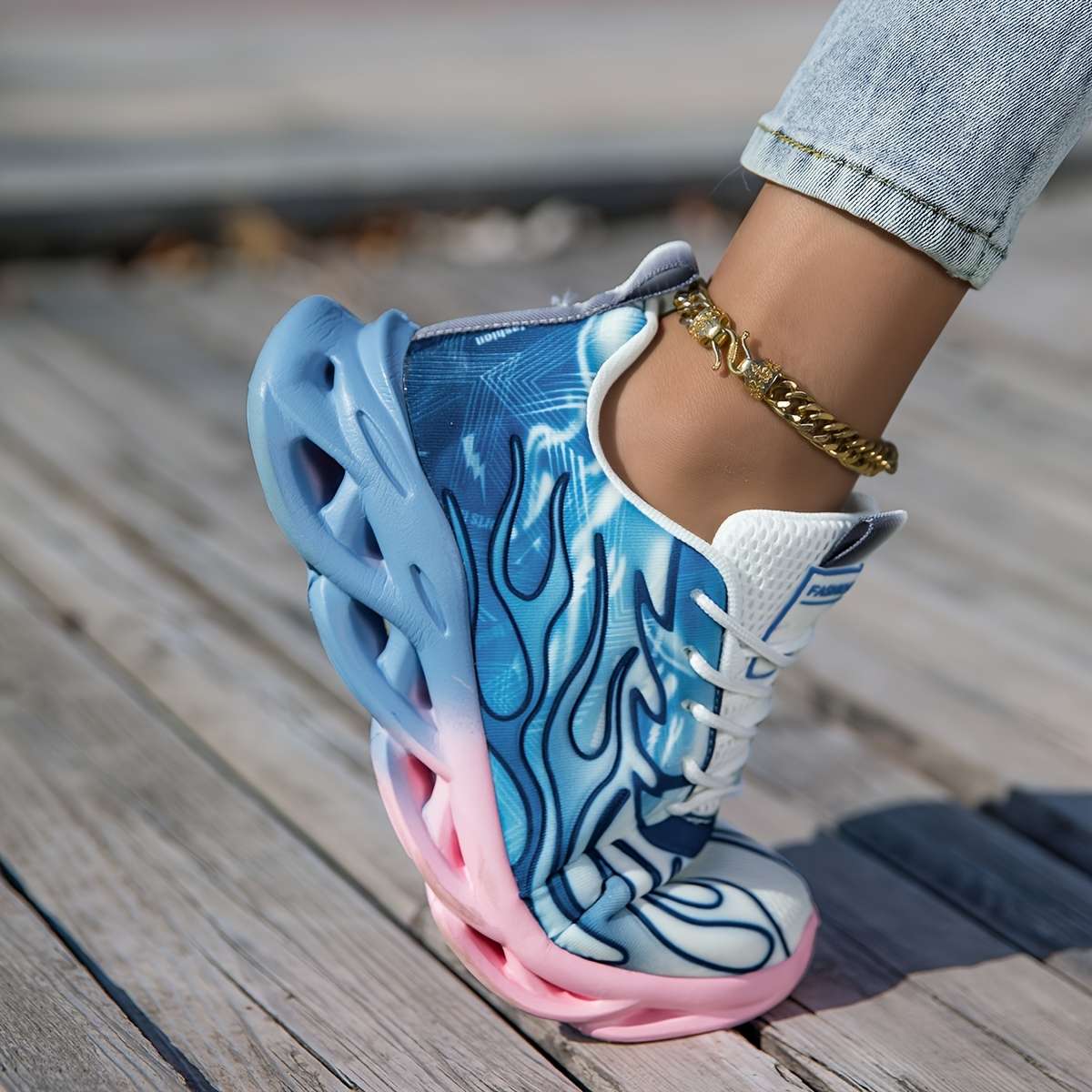Women S Sneakers Color Vibrant Blue Sizeuk 3