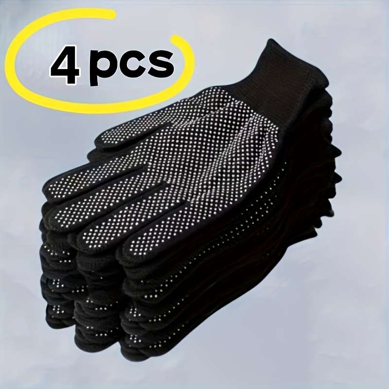 Work Gloves Color 2 Pairs Gray