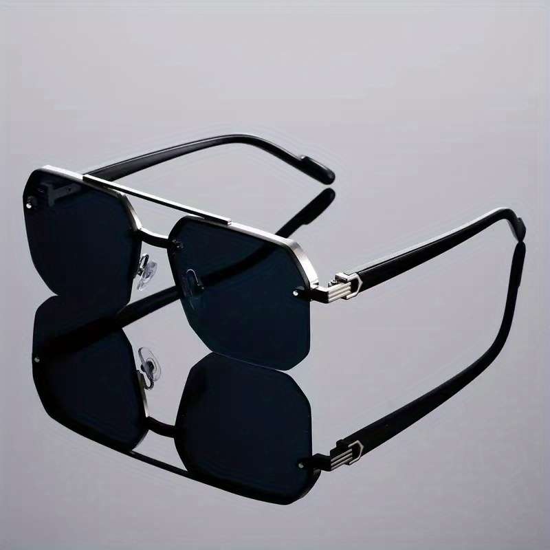Mens Glasses Color C2 Golden Frame Double Tea