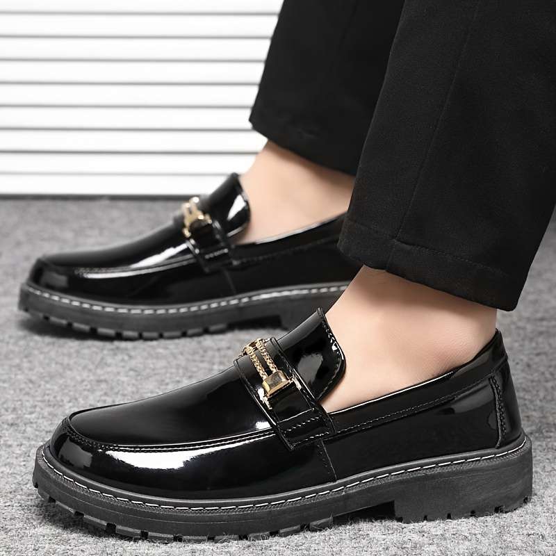 Mens Leather Shoes Color Black Sizeuk 8