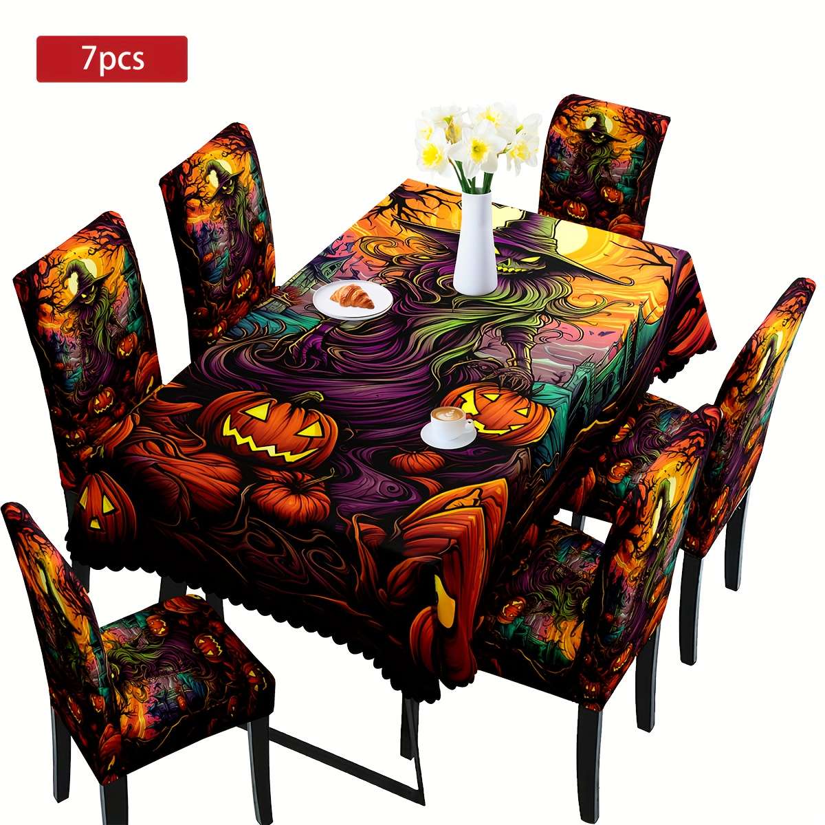 Halloween tablecloth decoration Quantity 6pcs 6pcs Chair Covers