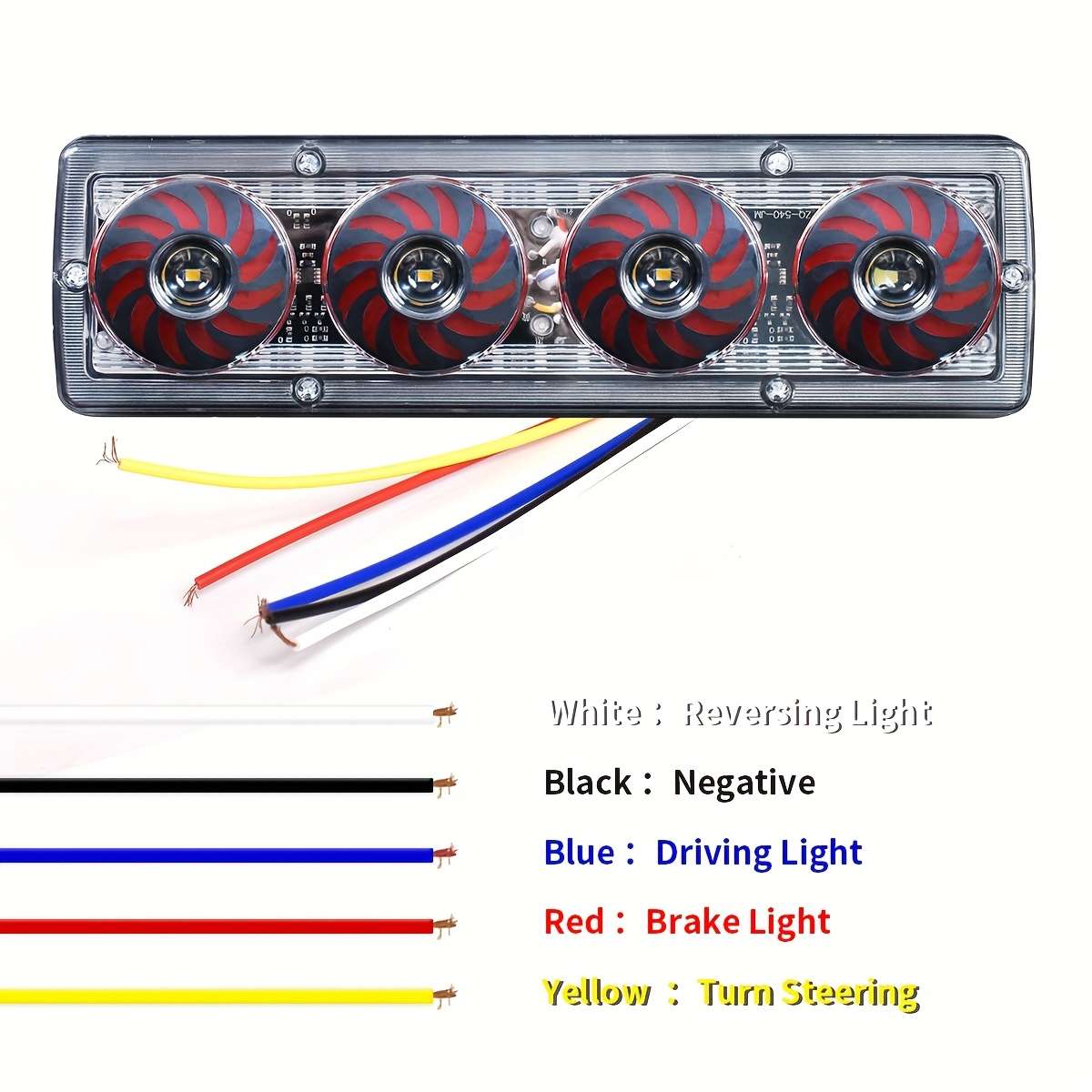 2pcs LED Tail Light Assemblies for Trucks Trailers RVs High Brightness Multi-Purp