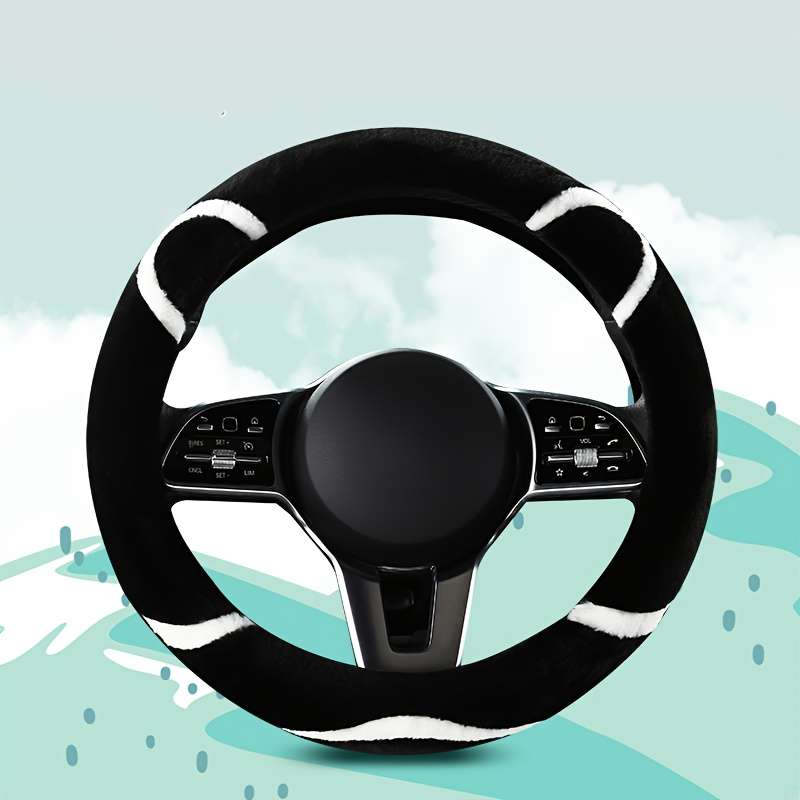 Car Steering Wheel Cover Grey Model Round