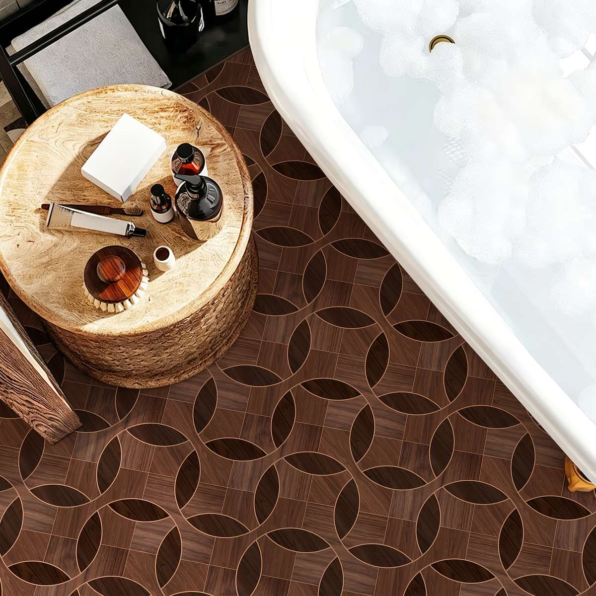 Self Adhesive Floor Stickers 40Cm*120Cm Wood Grain