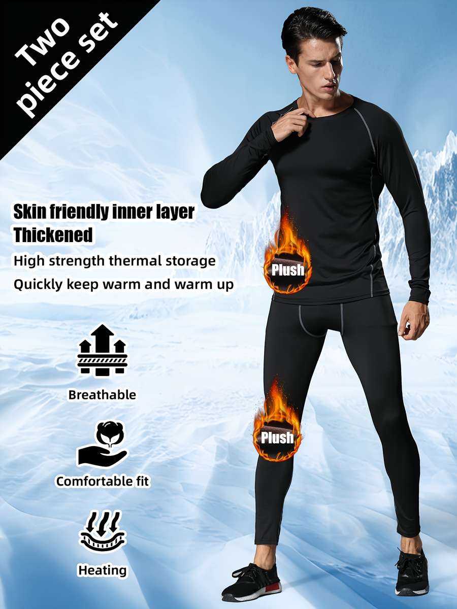 Thermal Underwear Color Black Sizexxl