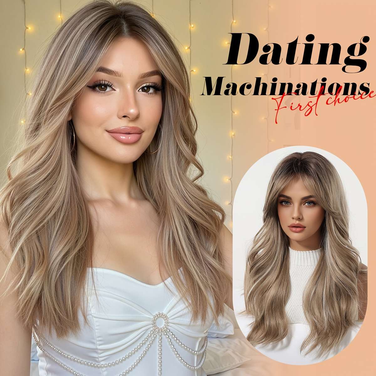 Women S Wigs Dyeing Hair Length50.8Cm