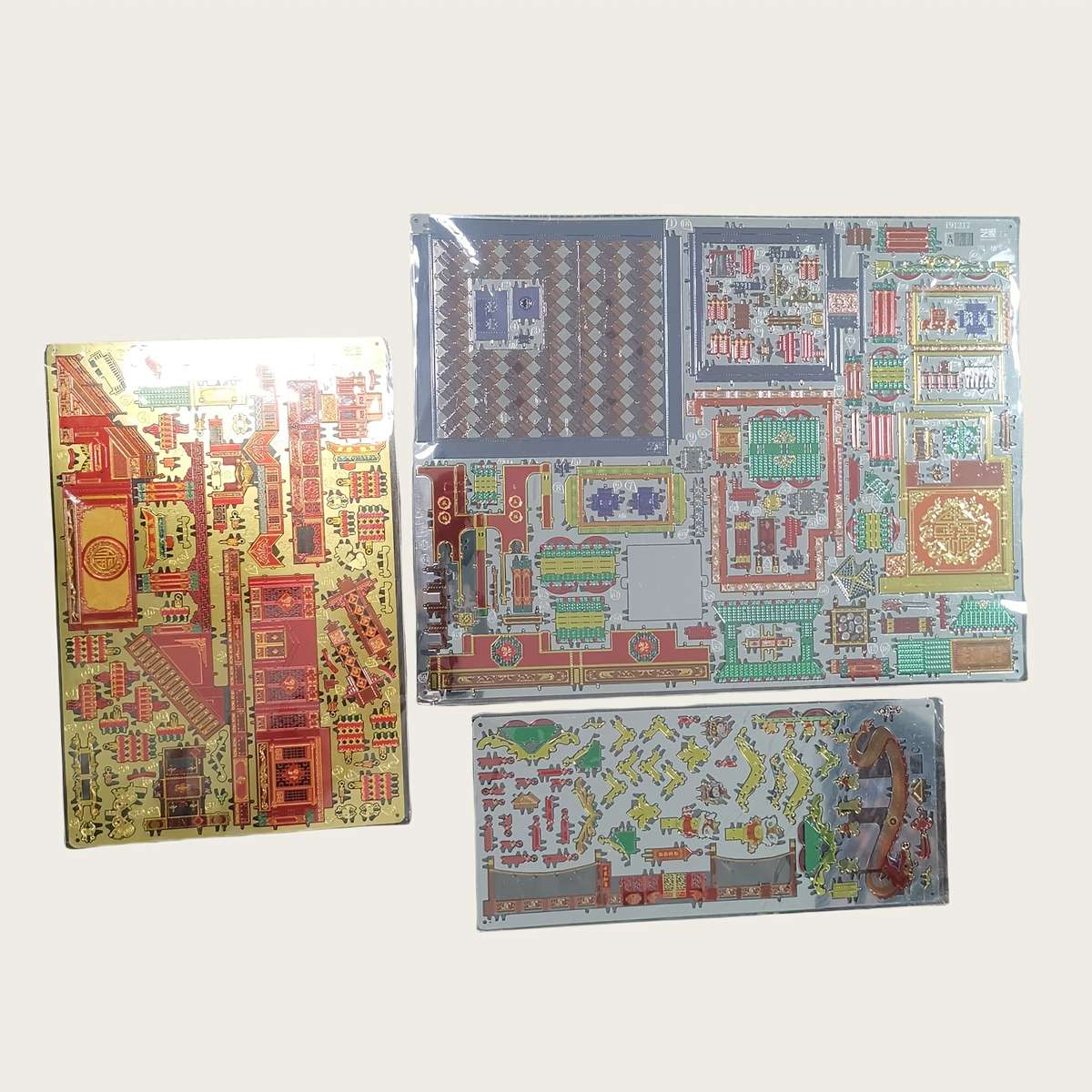 3D Building Model Puzzle Set Items Restaurant