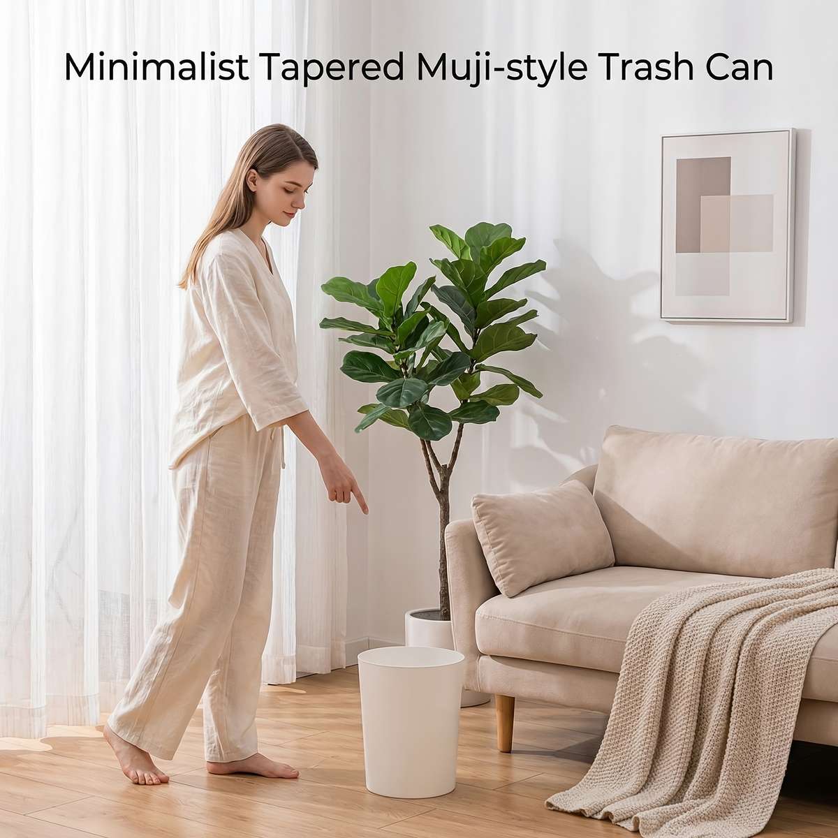 Garbage Can Color White Quantity2Pcs