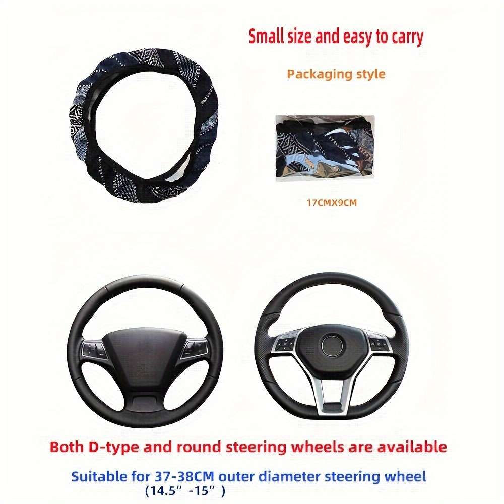 Car Steering Wheel Cover Red And Yellow Strips