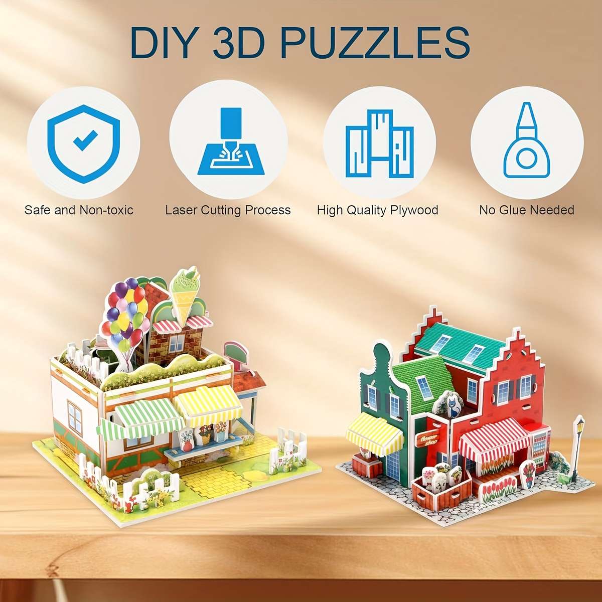 3D House Puzzle Model Style Random
