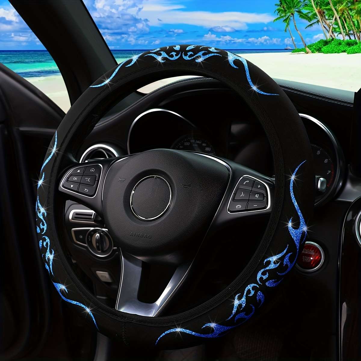 Car Steering Wheel Cover Purple