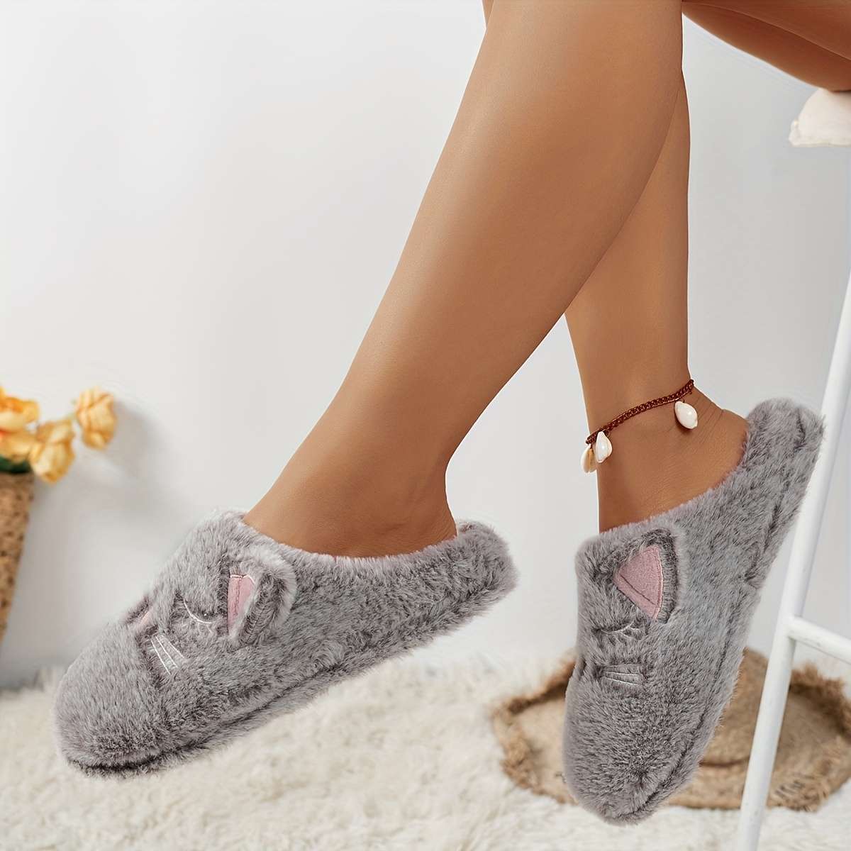 Cotton Slippers Color Tawny Sizeuk 3.5-4