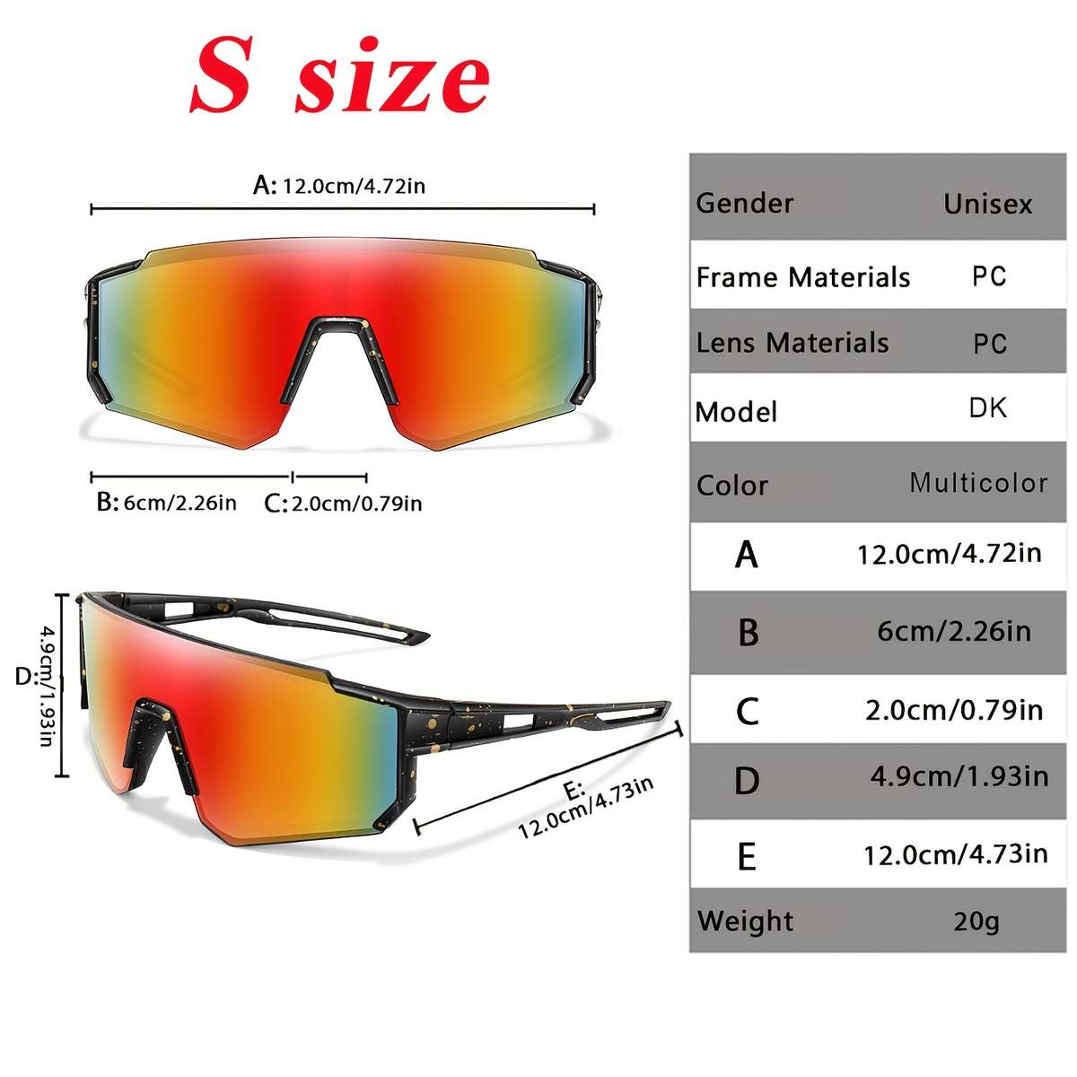 Kids Glasses Size M For 9-14 Years Old Color Six Colors Combination One