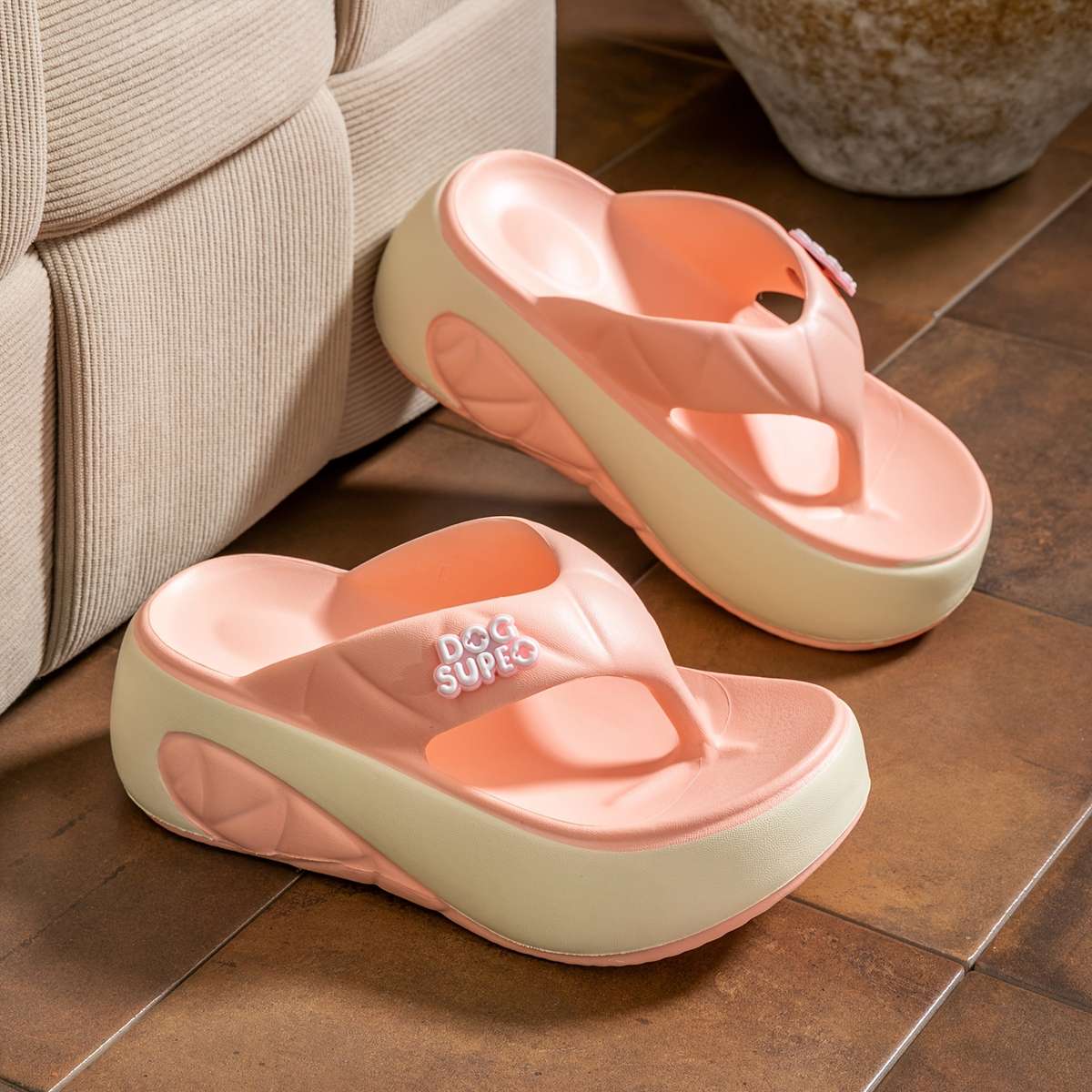Ladies Summer Flip Flops Pink Color Uk 5.5-6