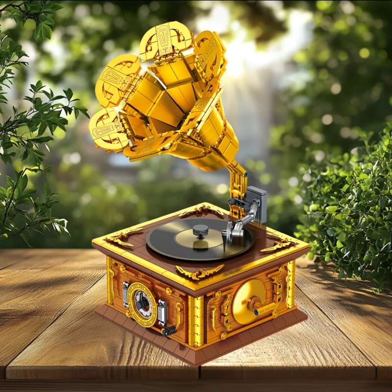 3D Puzzle Musical Instrument Model Style Vintage Gramophone