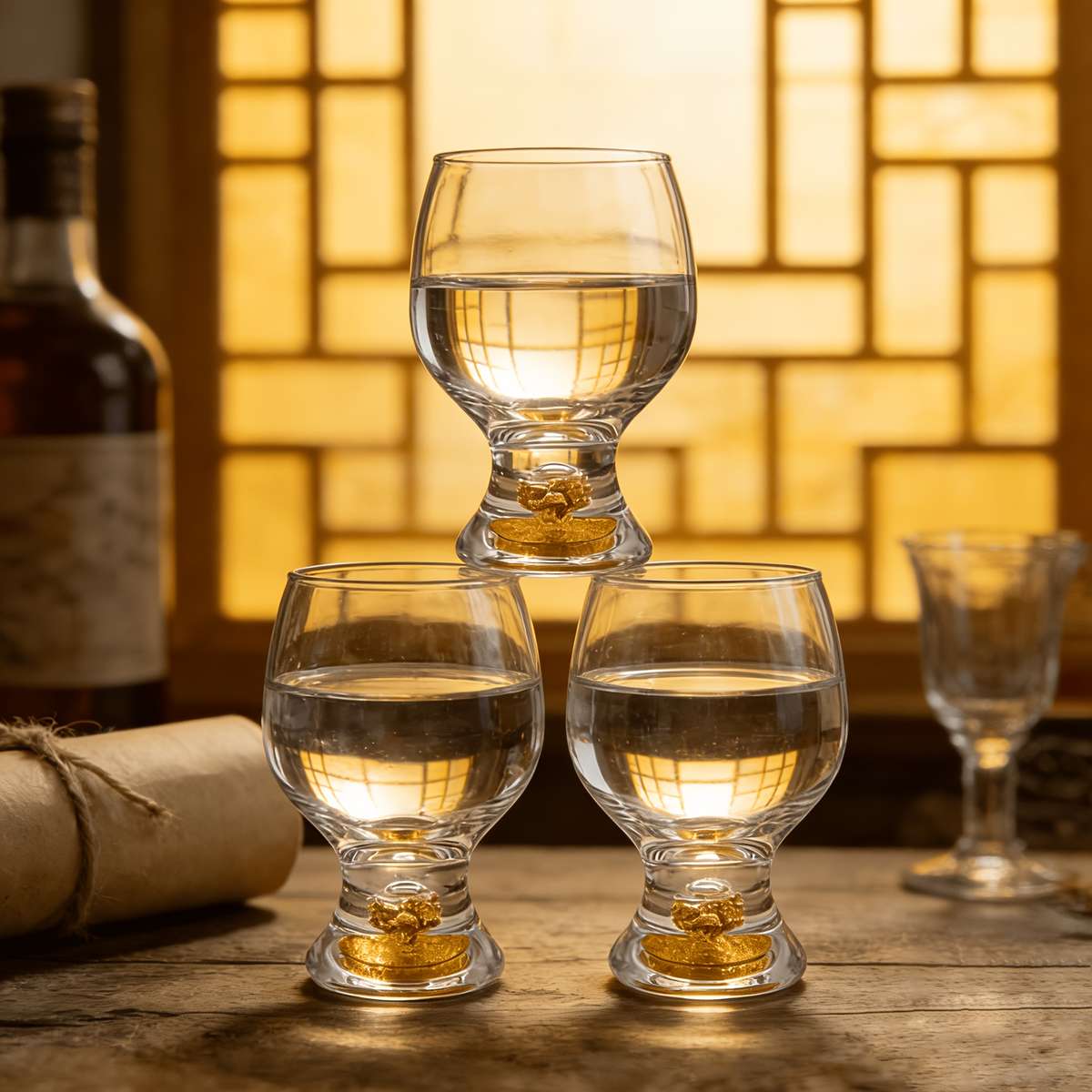 Wedding Supplies Items Mini Crystal Glass Quantity 4Pcs