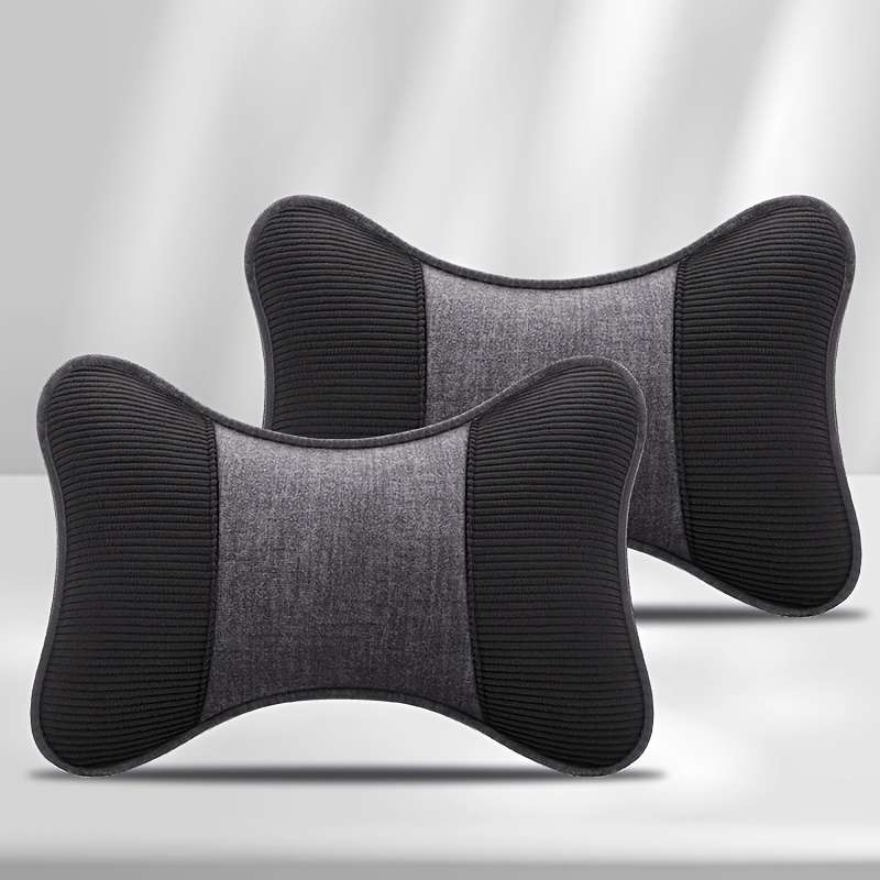 Car Seat Cushion Gray Items 2Pcs Headrest