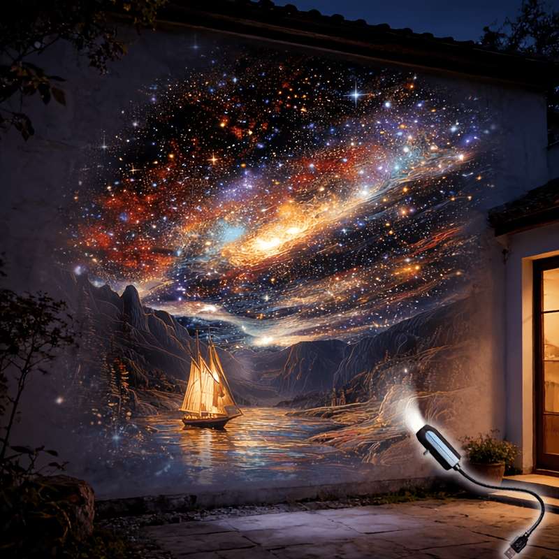 Car Lights Style 5Pcs Planets And The Aurora