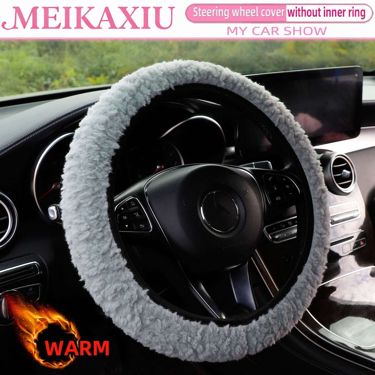 Car Steering Wheel Cover Black