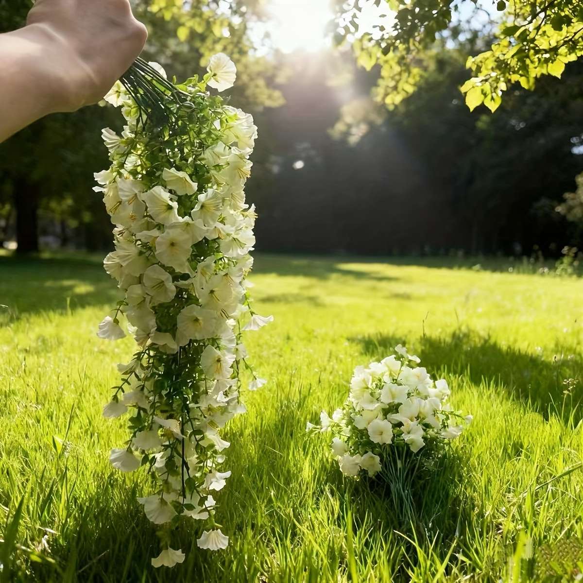 Simulated Flower Quantity 2Pcswhite