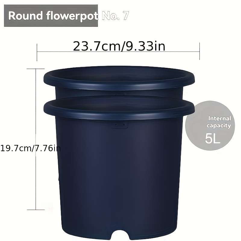 Flowerpotmodel No  7  Diameter 23 62 Cmcolor 2Pcs Simple Gray