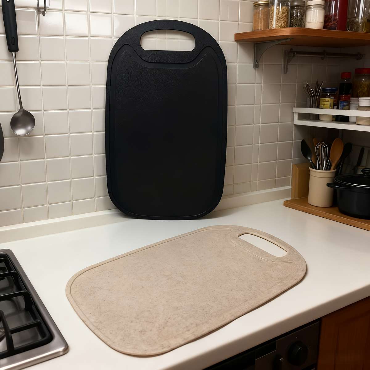 Cutting Board Quantity 1 Piece Of Black Paint  1 Piece Of Beige Straw