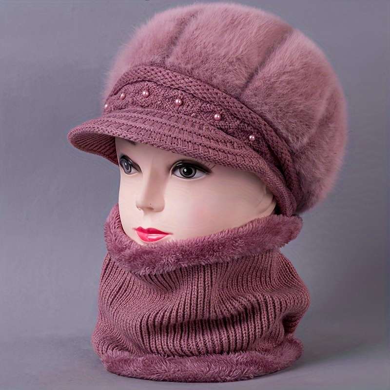 Hat Color Pink Hat Add Scarf